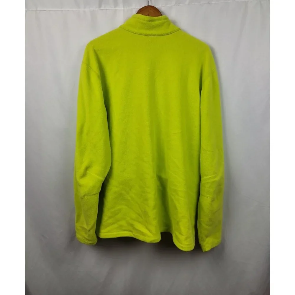 Eddie Bauer Ascent Full Zip Long Sleeve Fleece Lime Green Outdoor Size 2XL - Picture 2 of 9